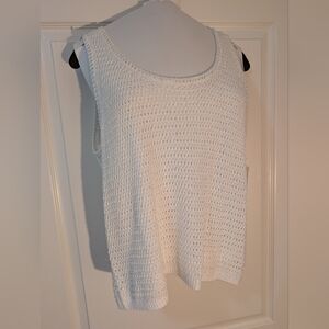 Tribal White Crochet Tank Top